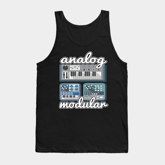 Analog Modular Synthesizer Synth Sound Retro Tank Top by Kuehni